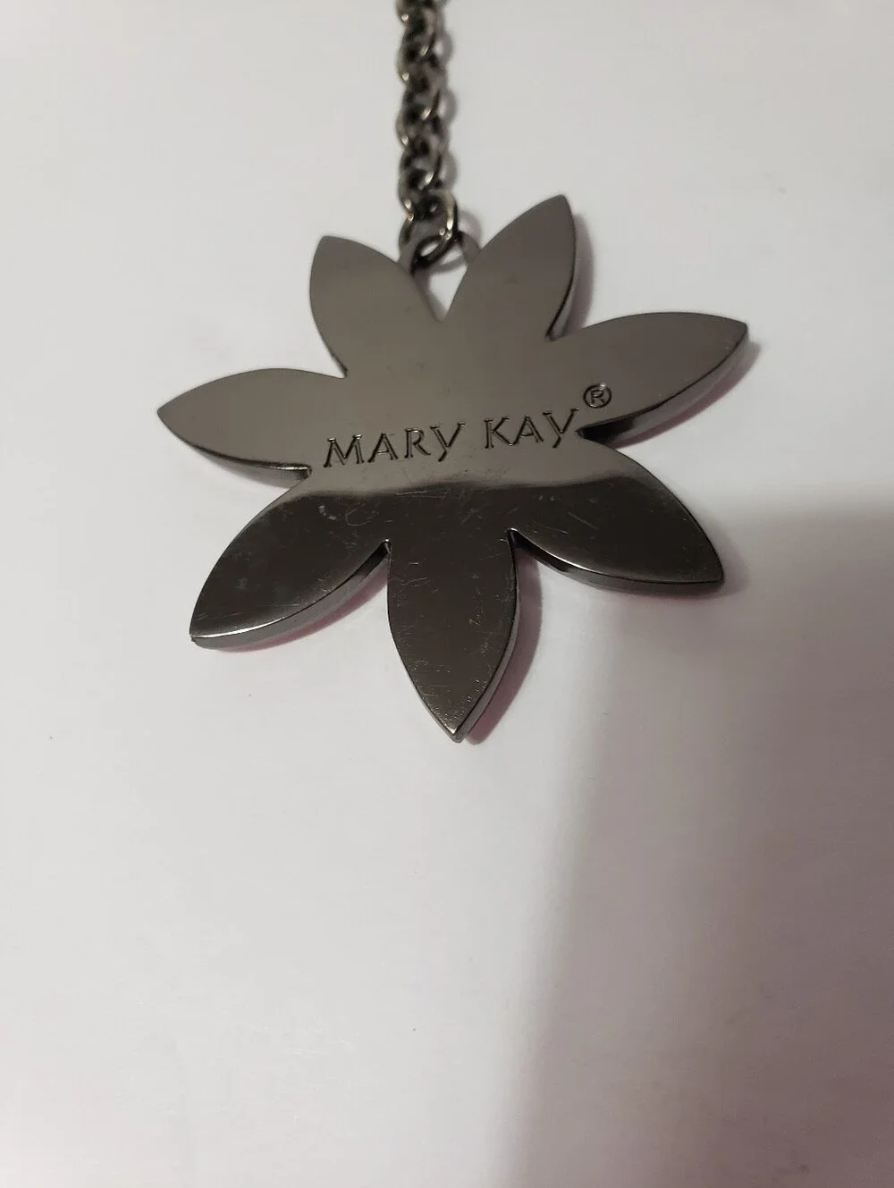 MARY KAY Pink Flower Charm With Rhrinestone  & Chain